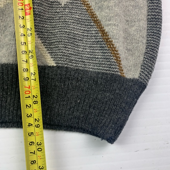 MONTE CARLO Collection Mens V Neck Angora Pullover Sweater Size Size 44 Gray - Picture 10 of 10